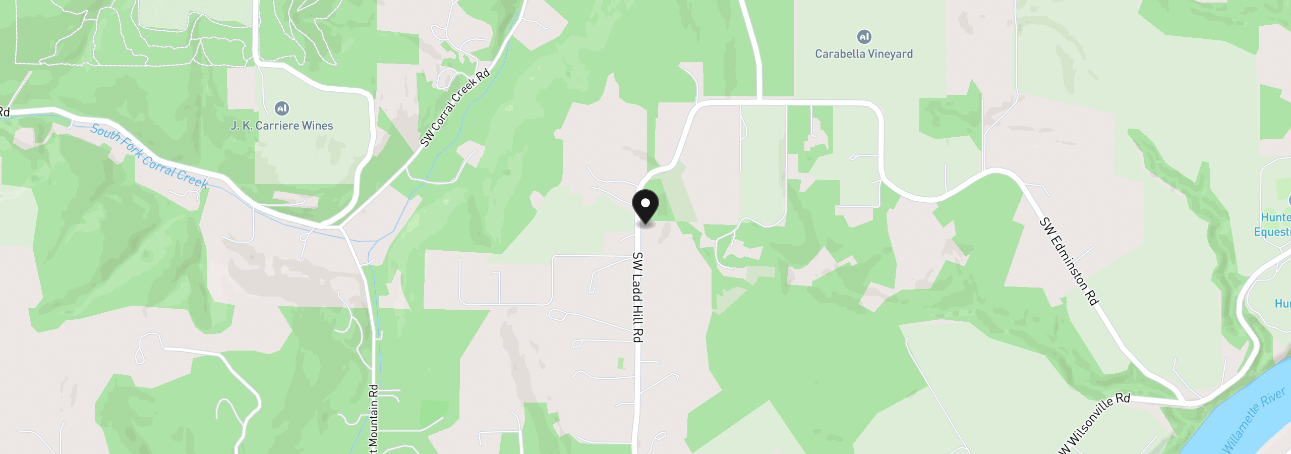 Map showing the location of 32698 SW Ladd Hill Rd, Wilsonville, OR 97070