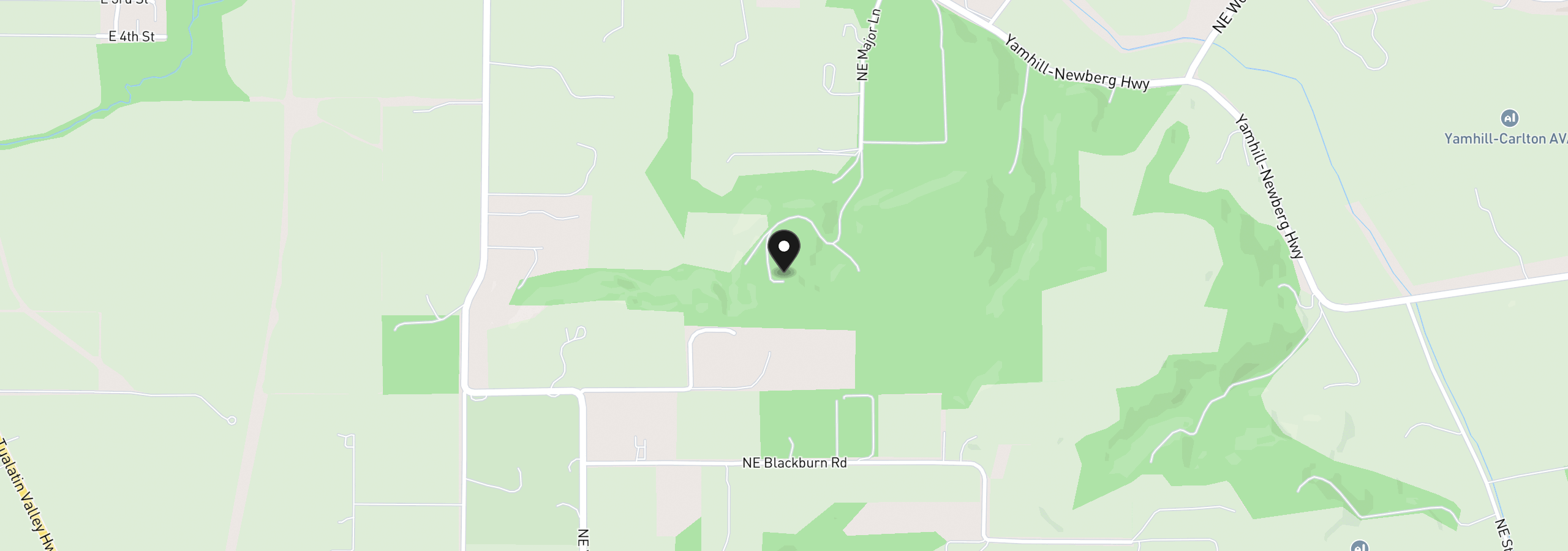 Map showing the location of 16175 NE Major Ln, Yamhill, OR 97148