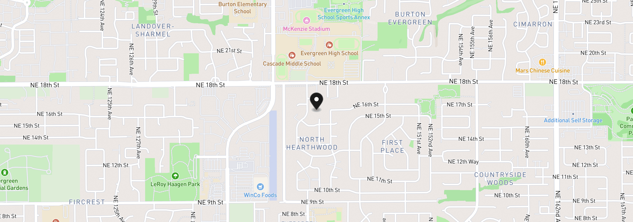 Map showing the location of 14122 NE 17th Cir, Vancouver, Wa 98684