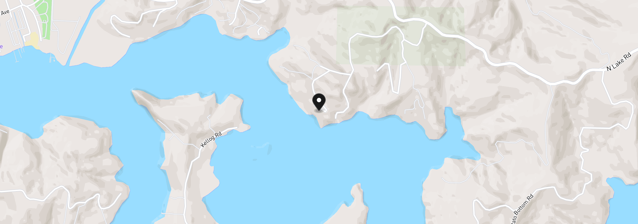 Map showing the location of 71535 Sunny Cove Rd, Lakeside, OR 97449