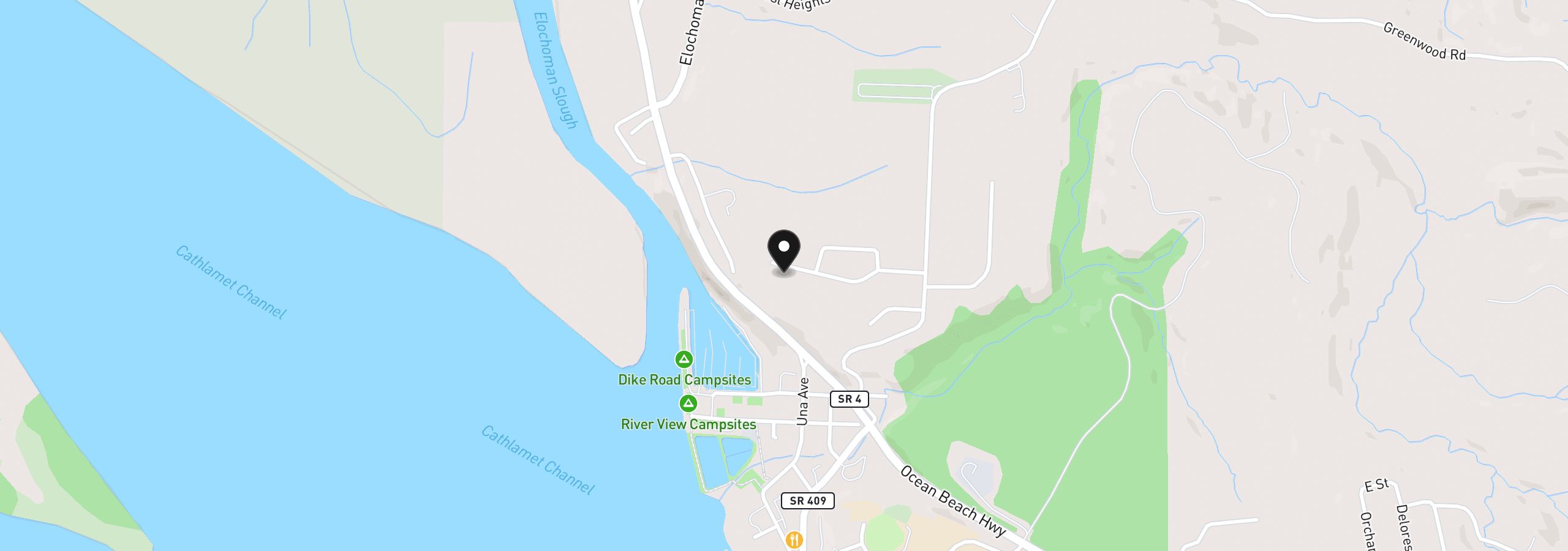 Map showing the location of 45 Sunnyfield Dr, Cathlamet, Wa 98612