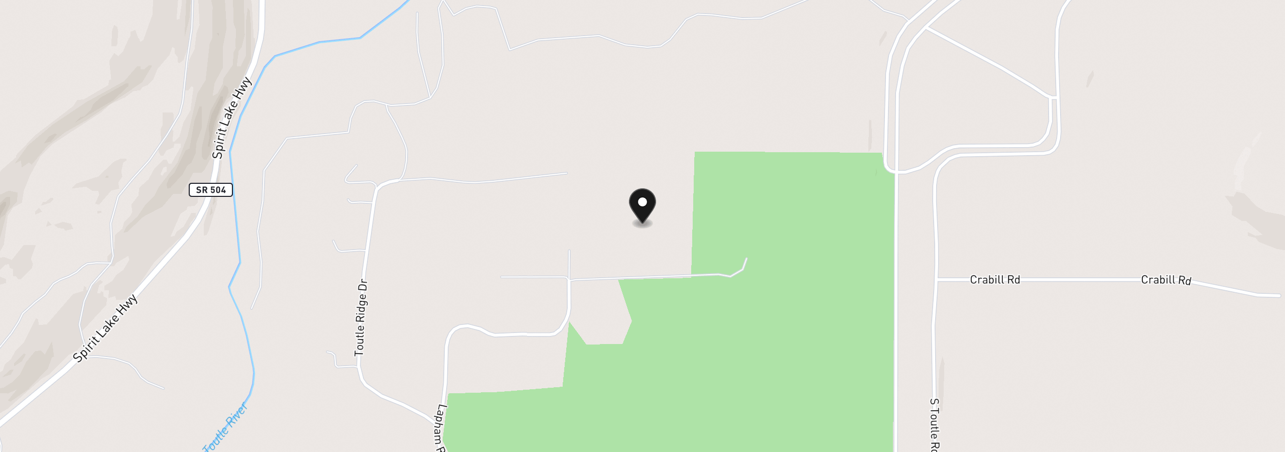 Map showing the location of 171 Mask Ln, Toutle, Wa 98649