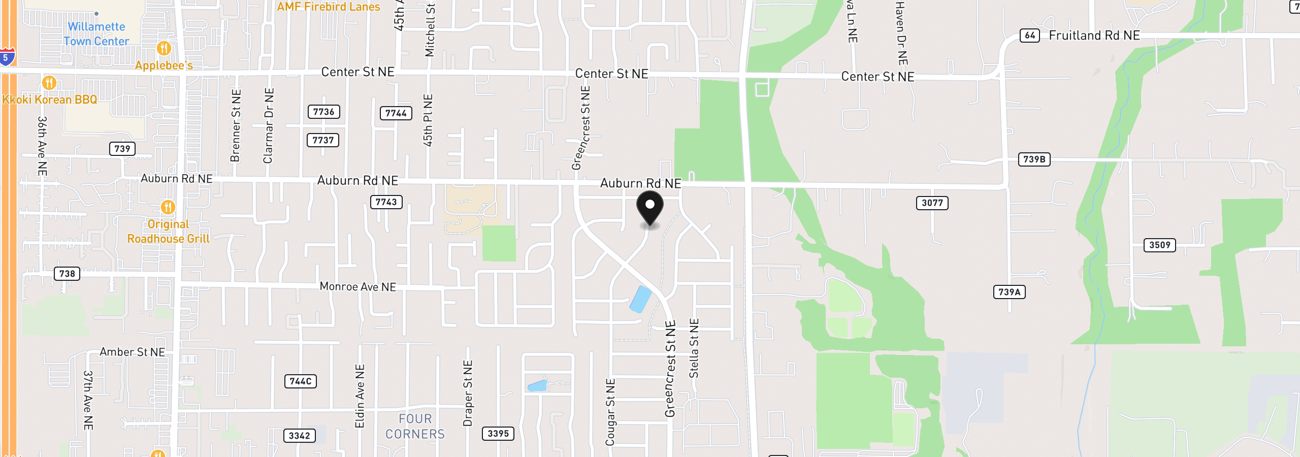 Map showing the location of 2188 Veneta Ave S, Salem, OR 97306
