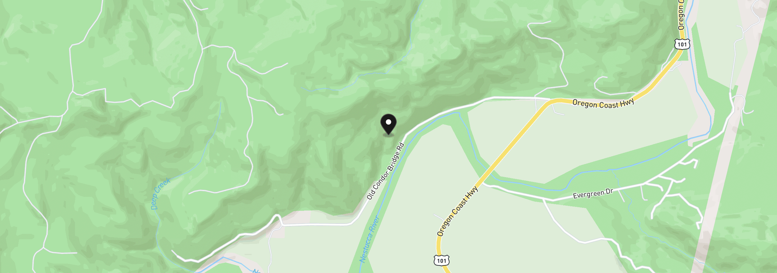 Map showing the location of 15570 Condor Rd, Cloverdale, OR 97112