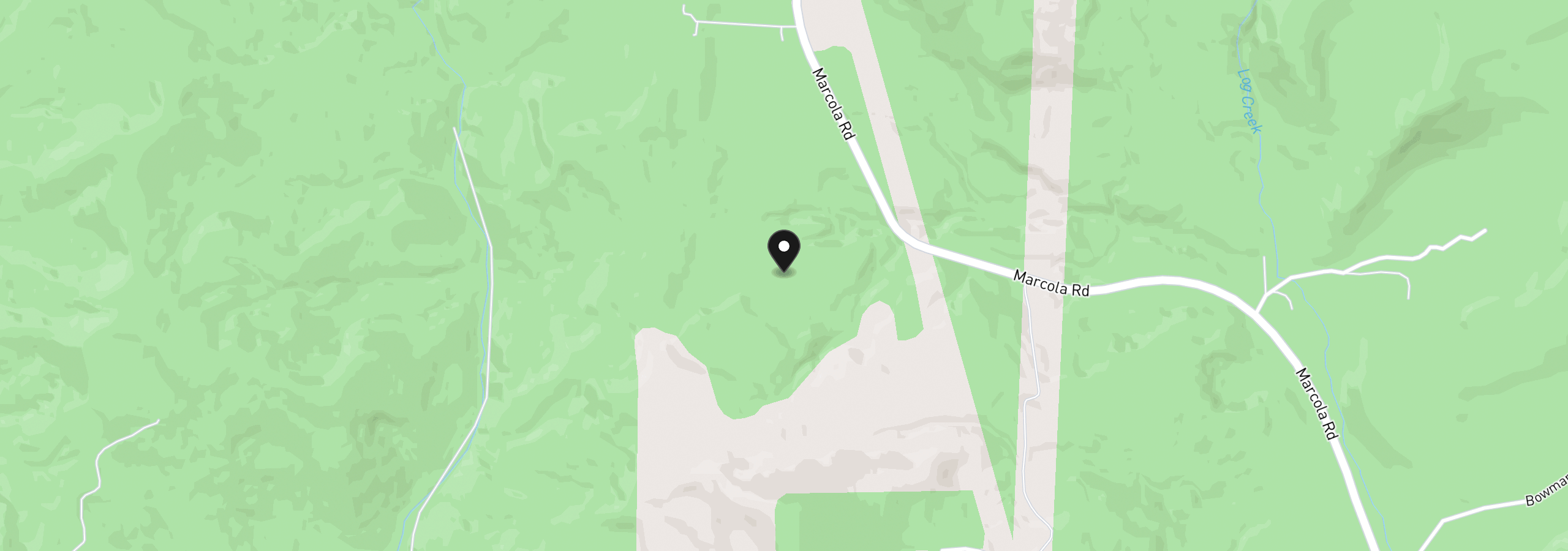 Map showing the location of Marcola Rd S, Marcola, OR 97454