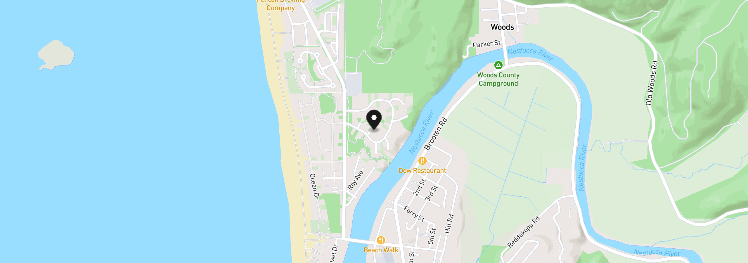 Map showing the location of 34145 Venture Blvd, Pacific City, OR 97135