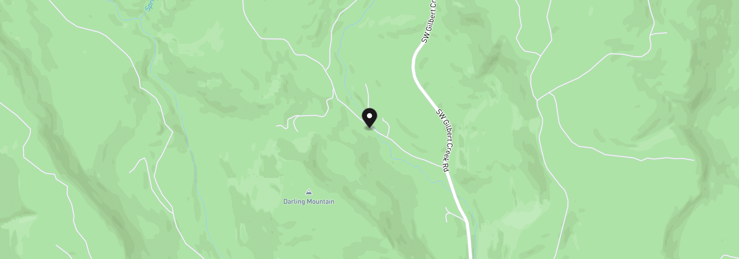 Map showing the location of 41205 SW Pumpkinseed Rd, Willamina, OR 97396