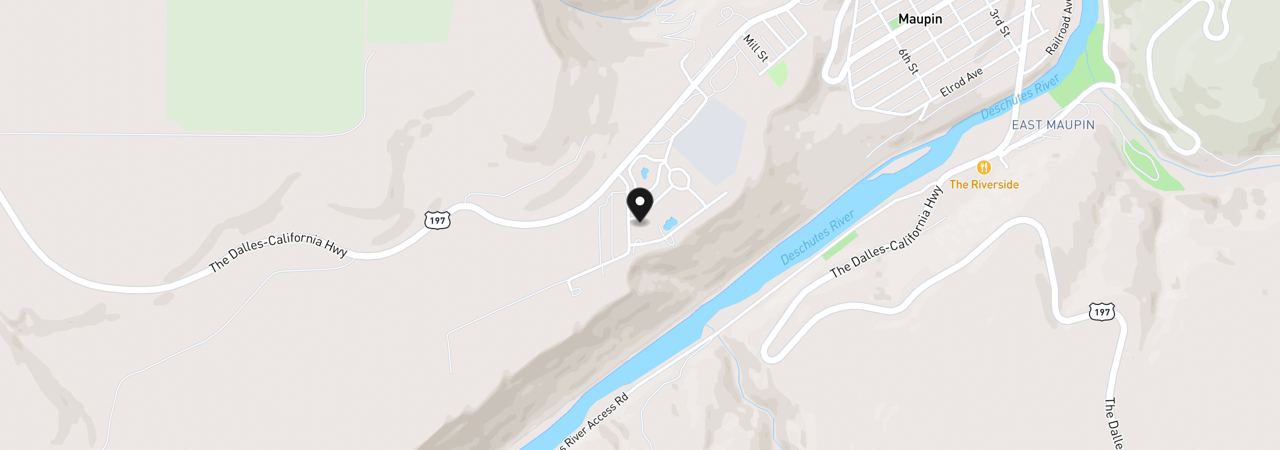Map showing the location of 1515 Fish Tail Rd, Maupin, OR 97037