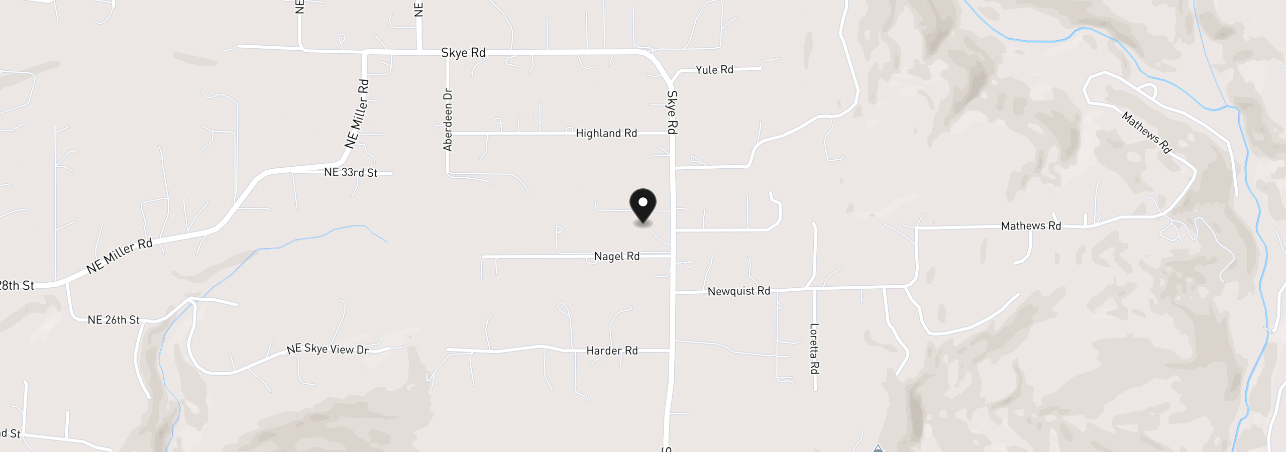 Map showing the location of 2821 Skye Rd, Washougal, Wa 98671