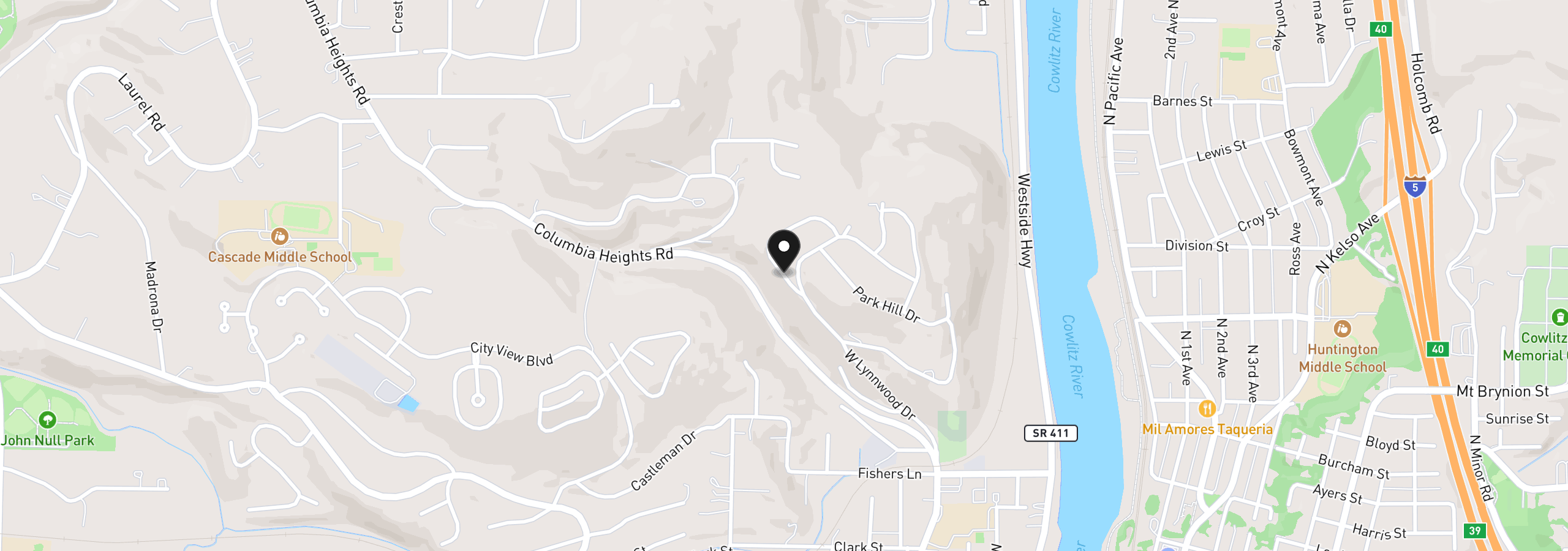 Map showing the location of 2429 Archwood Dr, Longview, Wa 98632