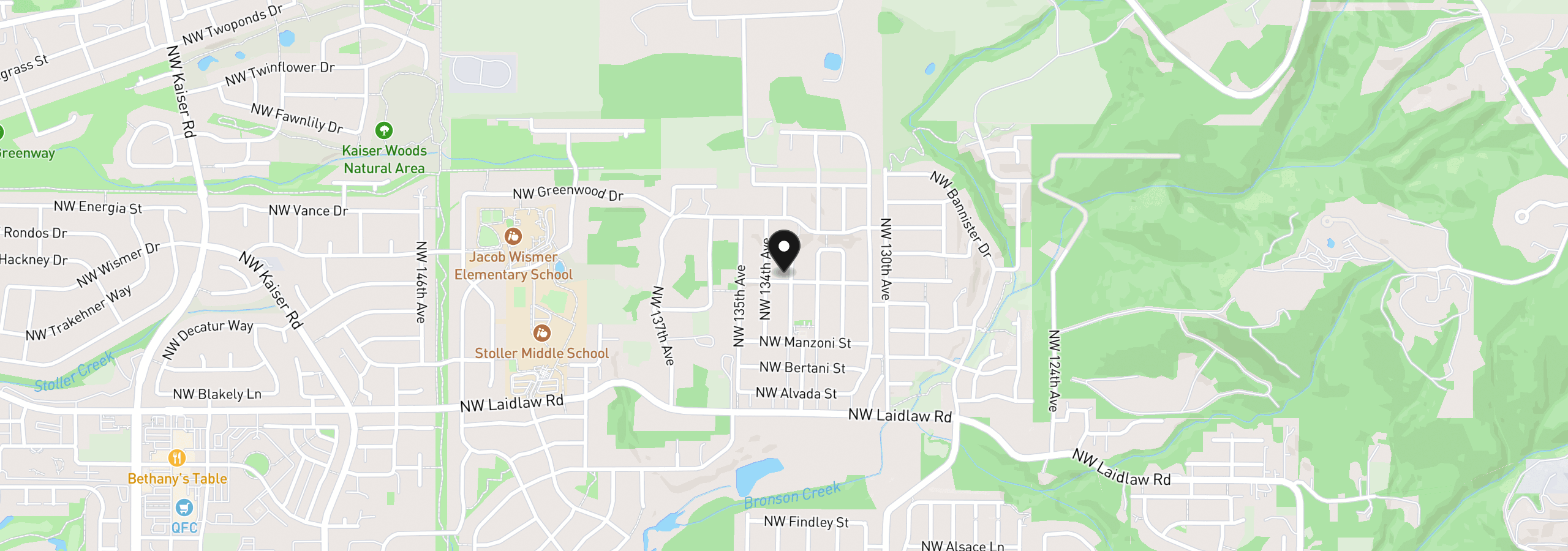 Map showing the location of 5507 NW 133rd Ave, Portland, OR 97229