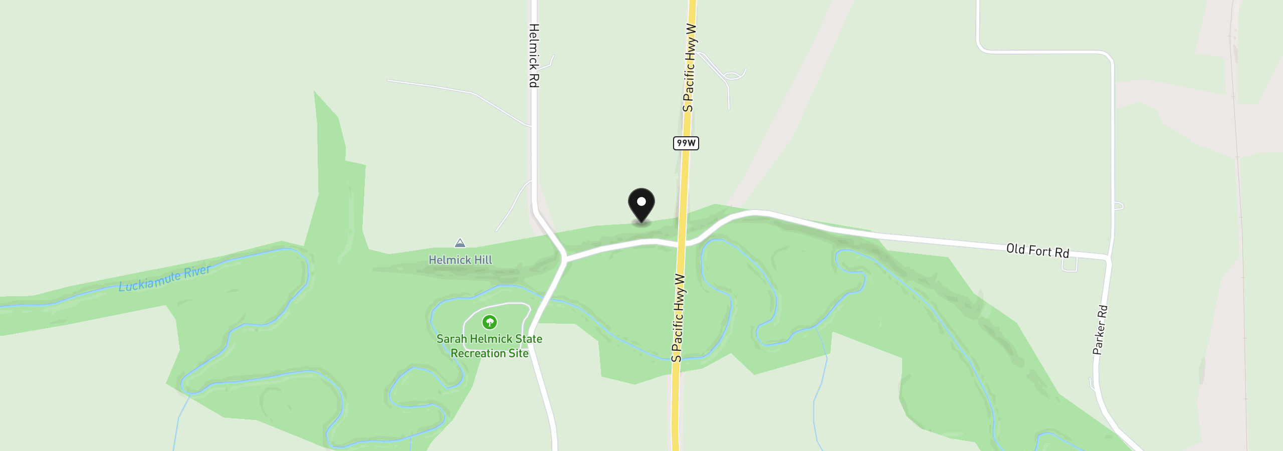 Map showing the location of 10042 Helmick Rd, Monmouth, OR 97361