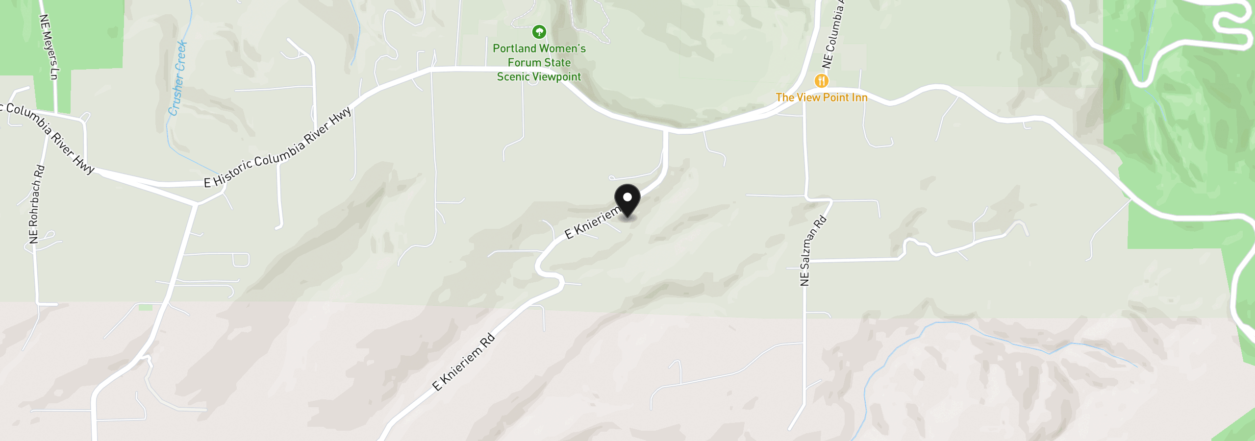 Map showing the location of 39448 E Knieriem Rd, Corbett, OR 97019