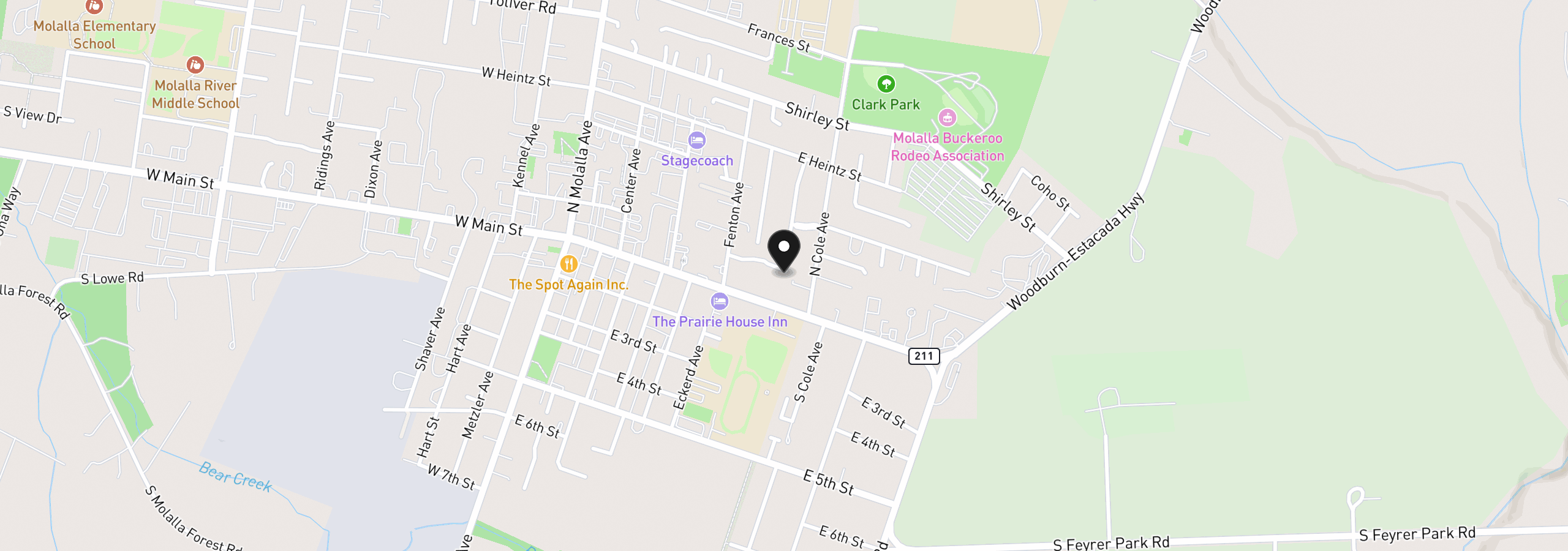Map showing the location of 620 Kimberly Ct, Molalla, OR 97038