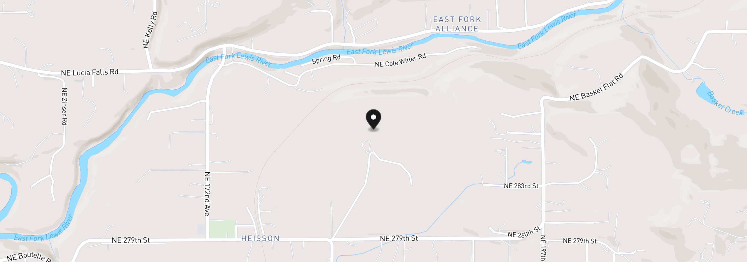 Map showing the location of 0 NE 182nd Dr, Battle Ground, Wa 98604