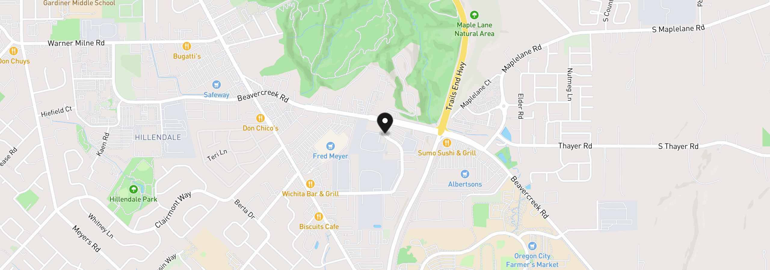 Map showing the location of Parcel 00485914, Oregon City, OR 97045