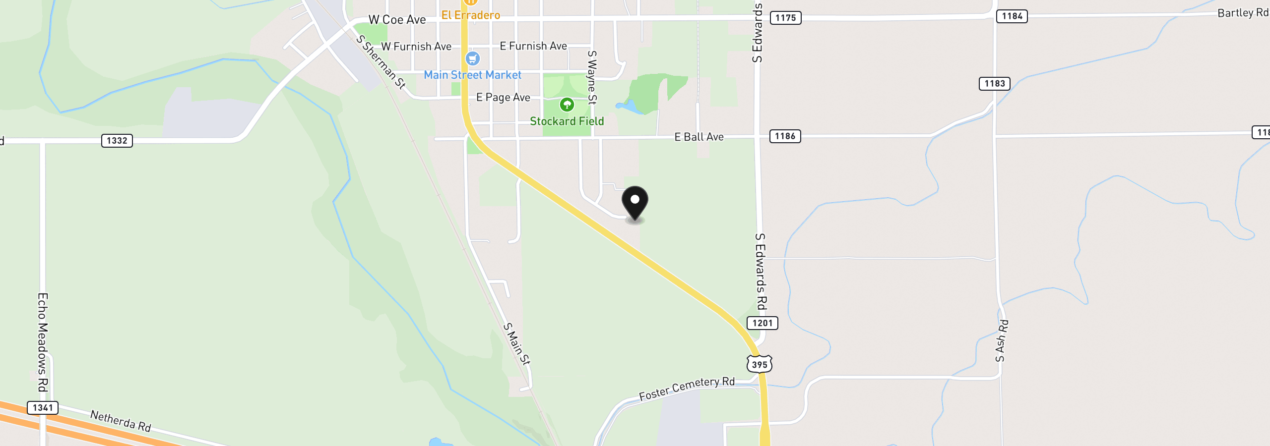 Map showing the location of 665 Jimmy St, Stanfield, OR 97875