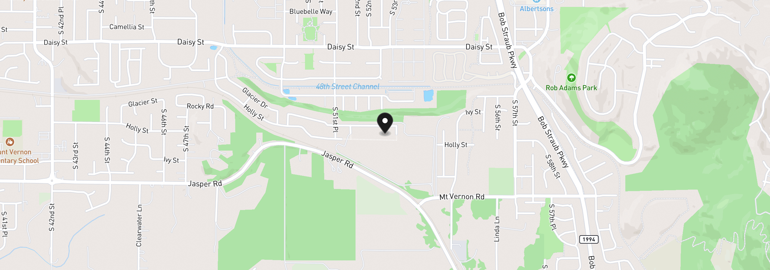 Map showing the location of 5280 Holly St, Springfield, OR 97478