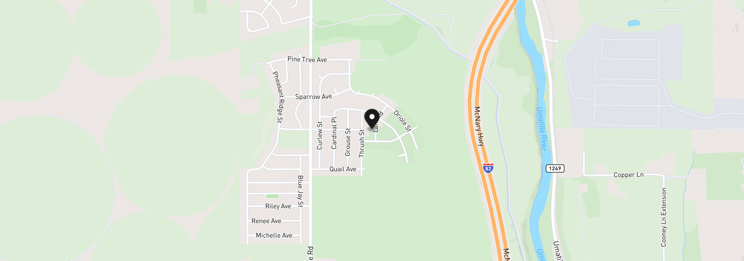 Map showing the location of 2768 Lark Rd, Umatilla, OR 97882