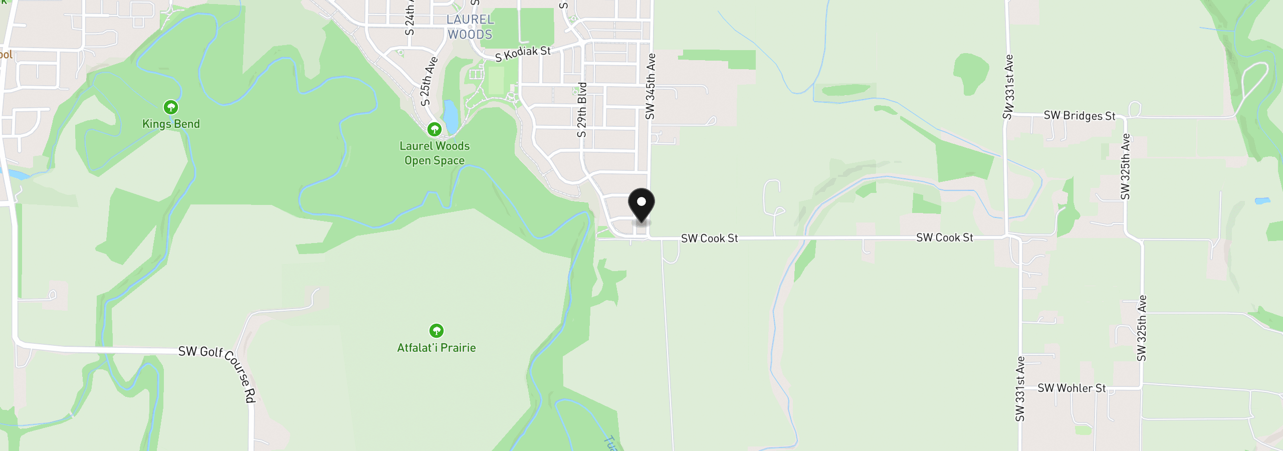 Map showing the location of 1950 S 32nd Ave 14, Cornelius, OR 97113