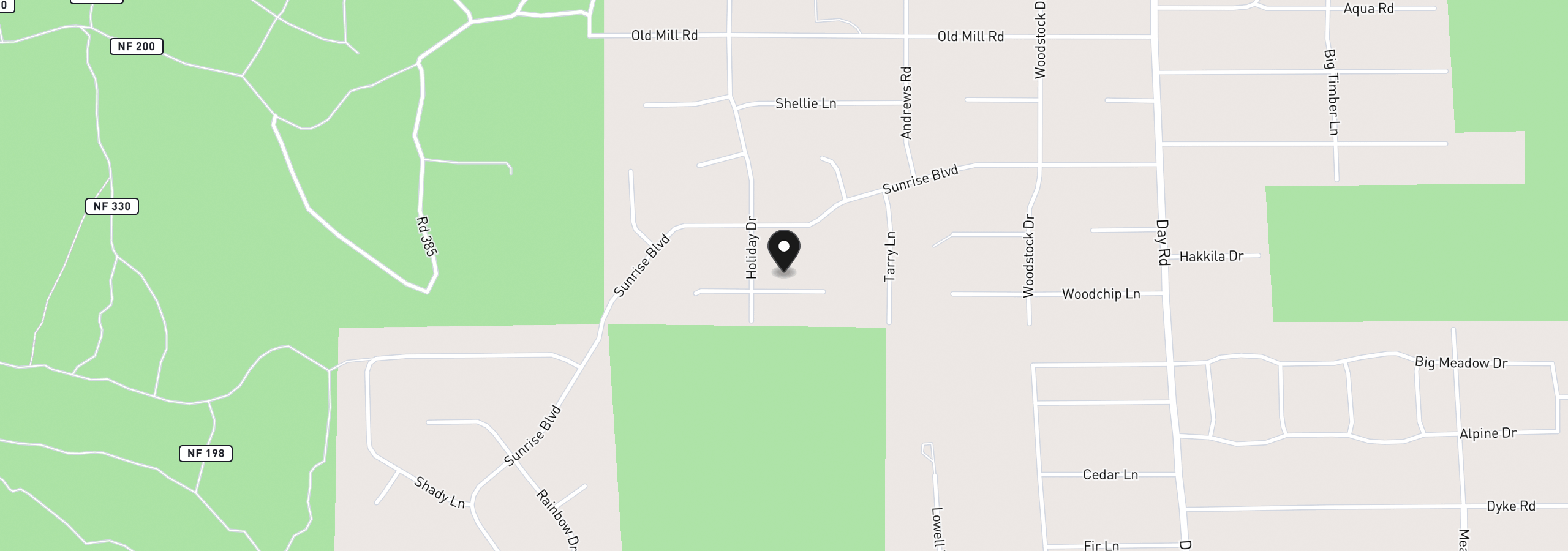 Map showing the location of 15728 Eastwind Ct, La Pine, OR 97739