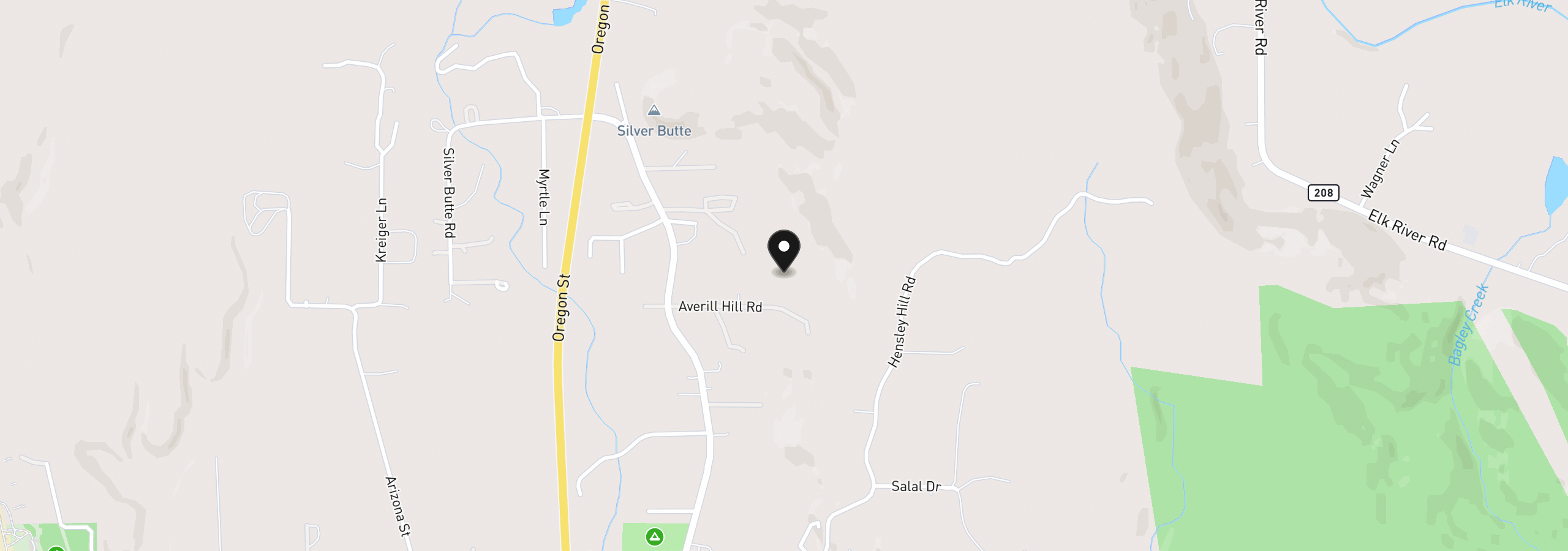 Map showing the location of Averill Hill Rd, Port Orford, OR 97465