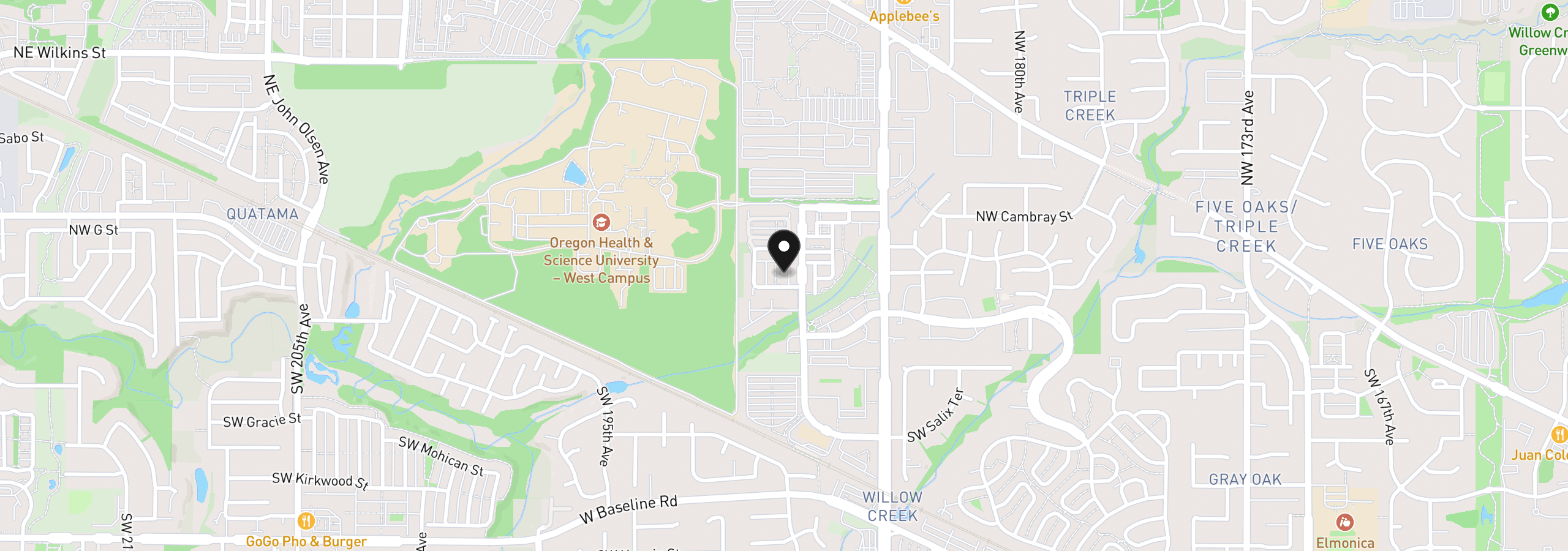 Map showing the location of 10573 NE Summer Falls St, Hillsboro, OR 97006