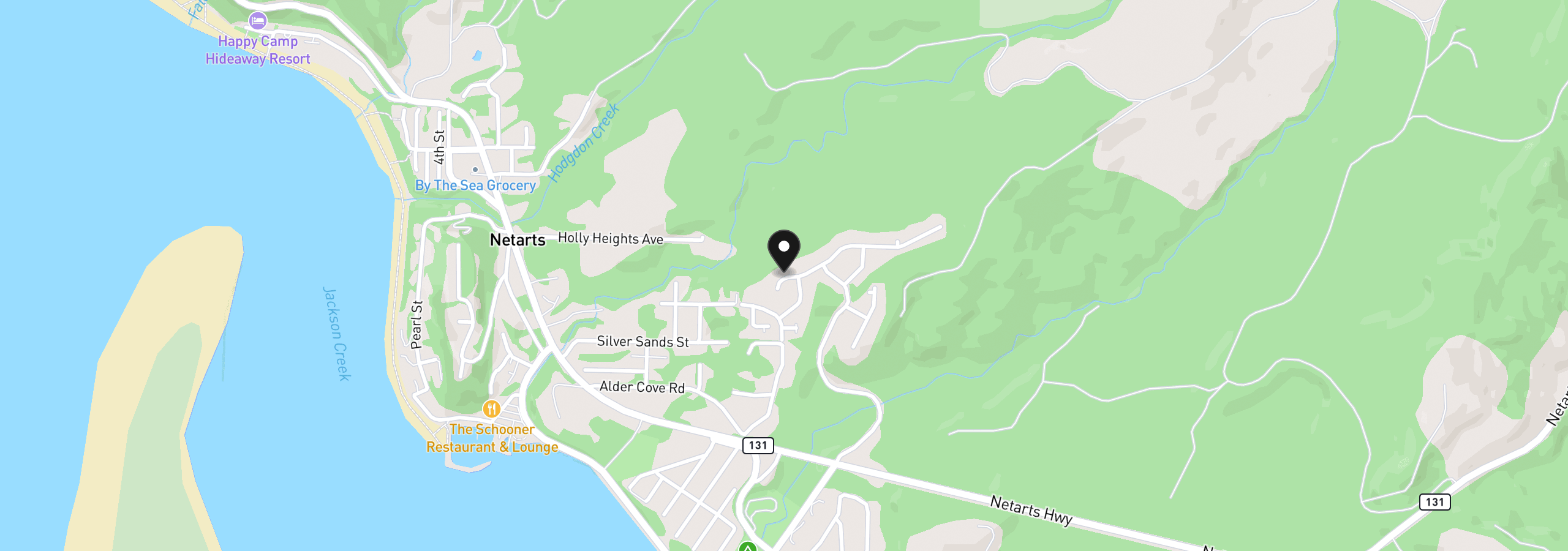 Map showing the location of 4500 Sequoia Loop, Netarts, OR 97143