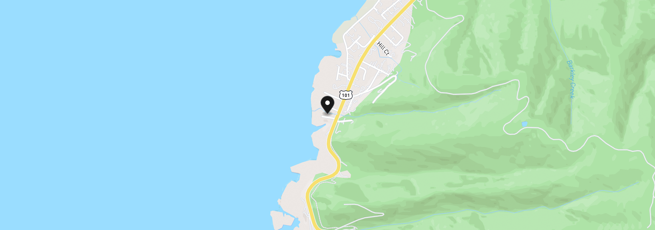 Map showing the location of 43 Windy Way, Yachats, OR 97498