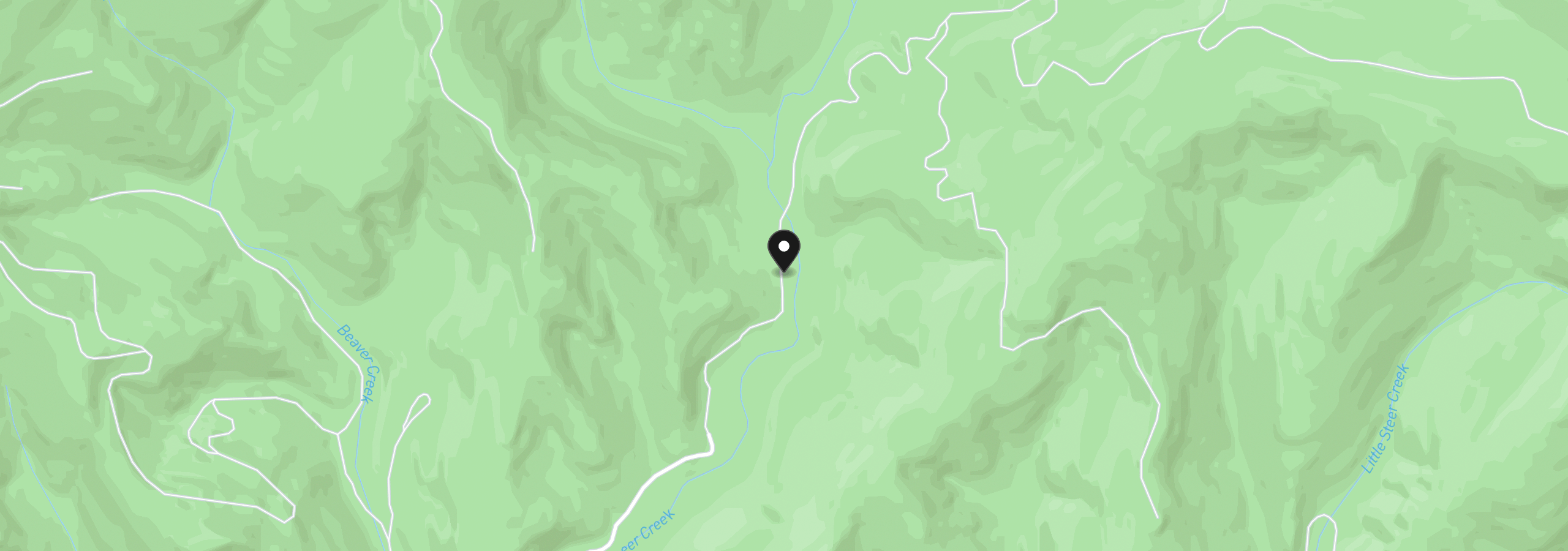 Map showing the location of 0 Steer Creek Rd, Blodgett, OR 97326