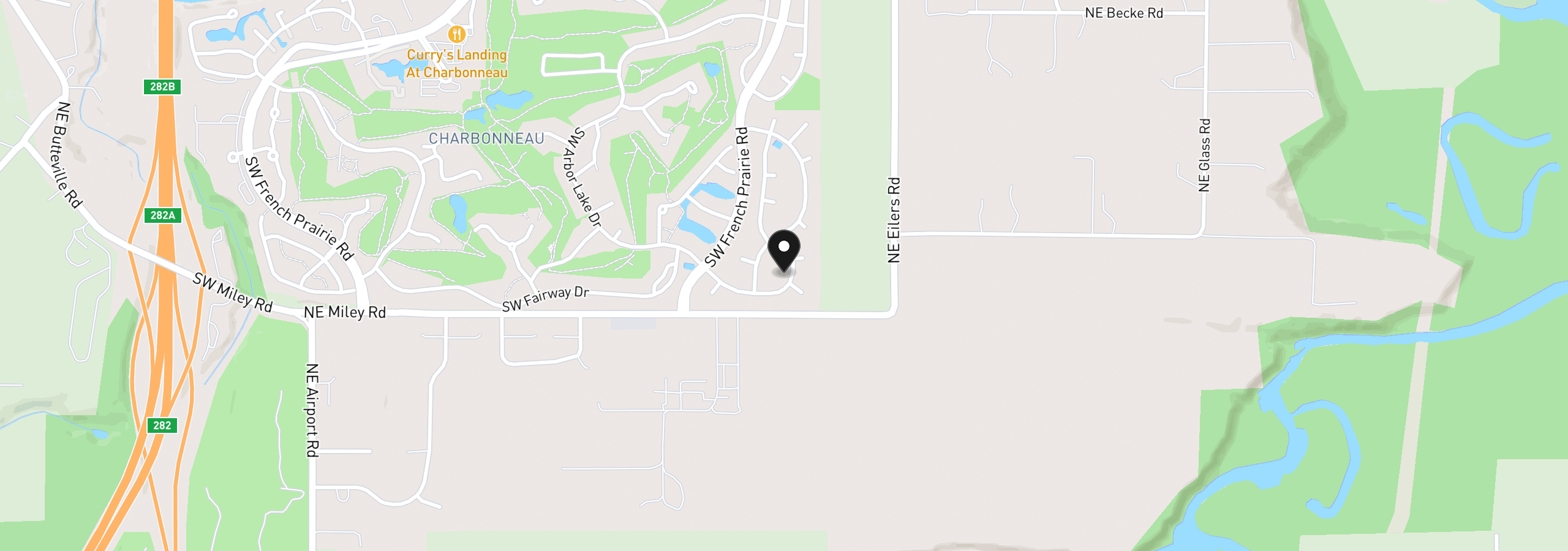Map showing the location of 6875 SW Molalla Bend Rd, Wilsonville, OR 97070