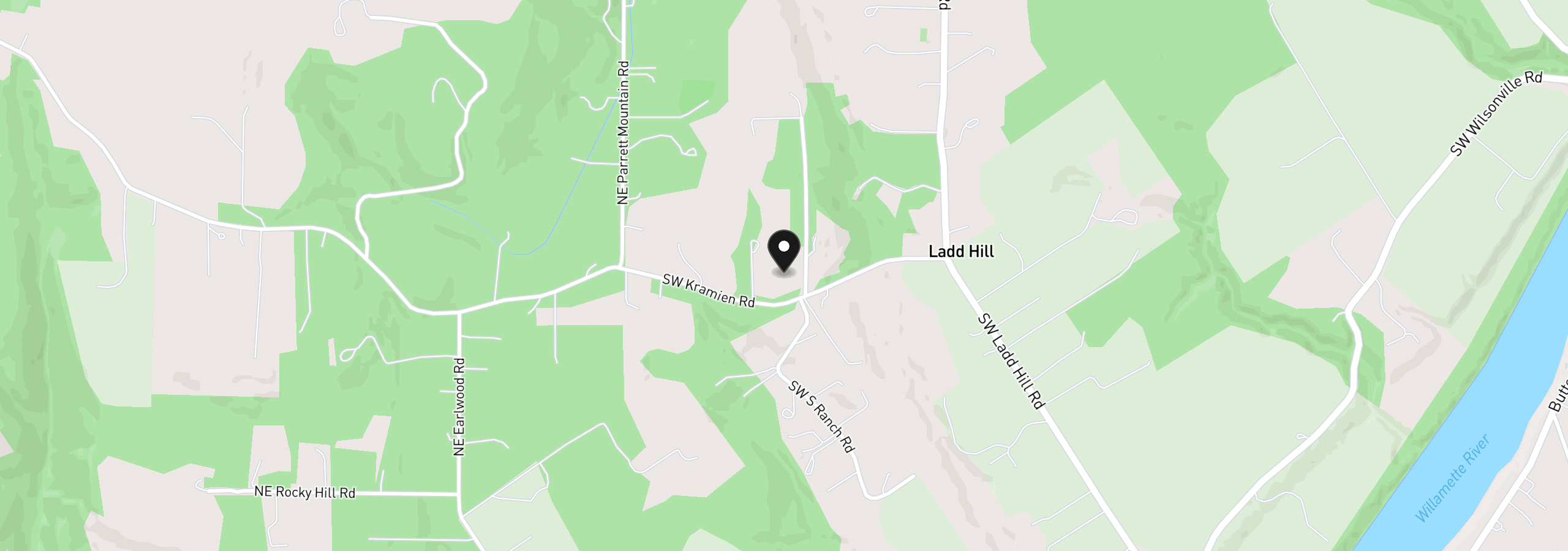 Map showing the location of SW Kramien Rd, Newberg, OR 97132