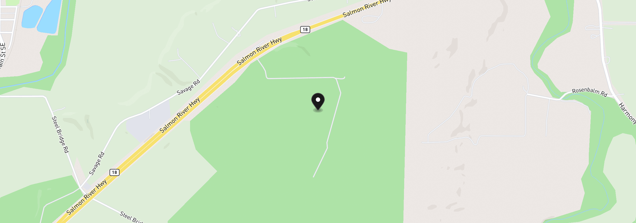 Map showing the location of 21140 Salmon River Hwy, Sheridan, OR 97378