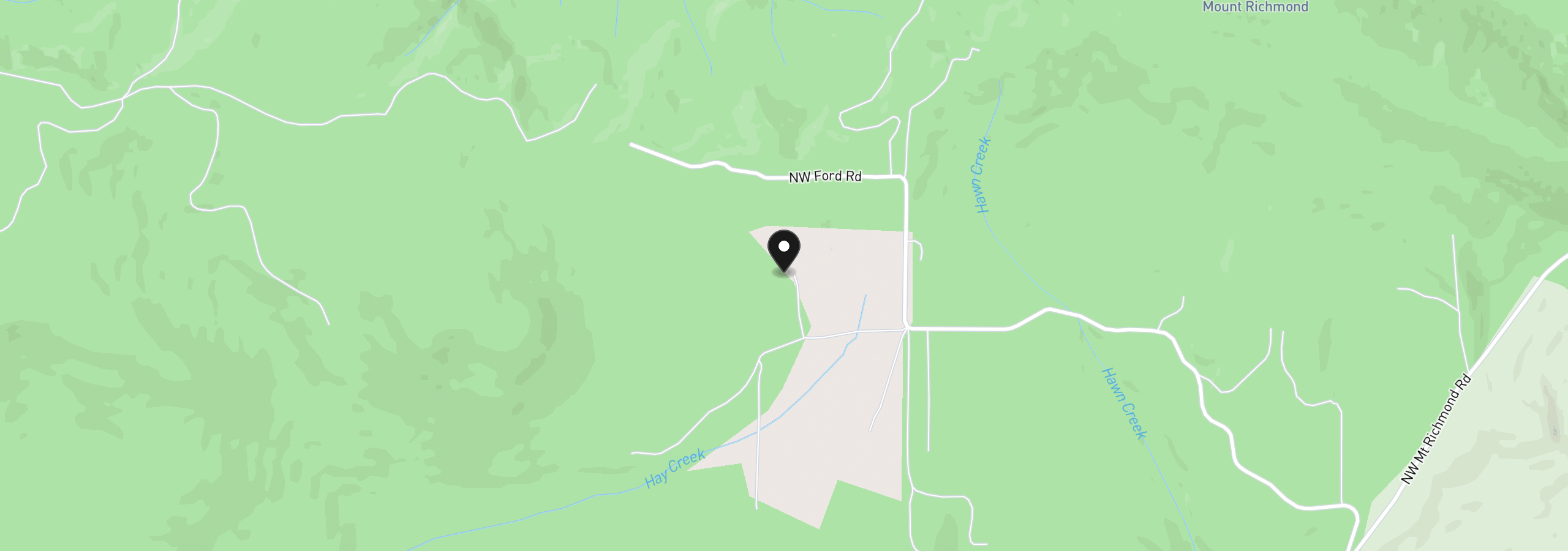 Map showing the location of 13507 NW Ford Rd, Gaston, OR 97119