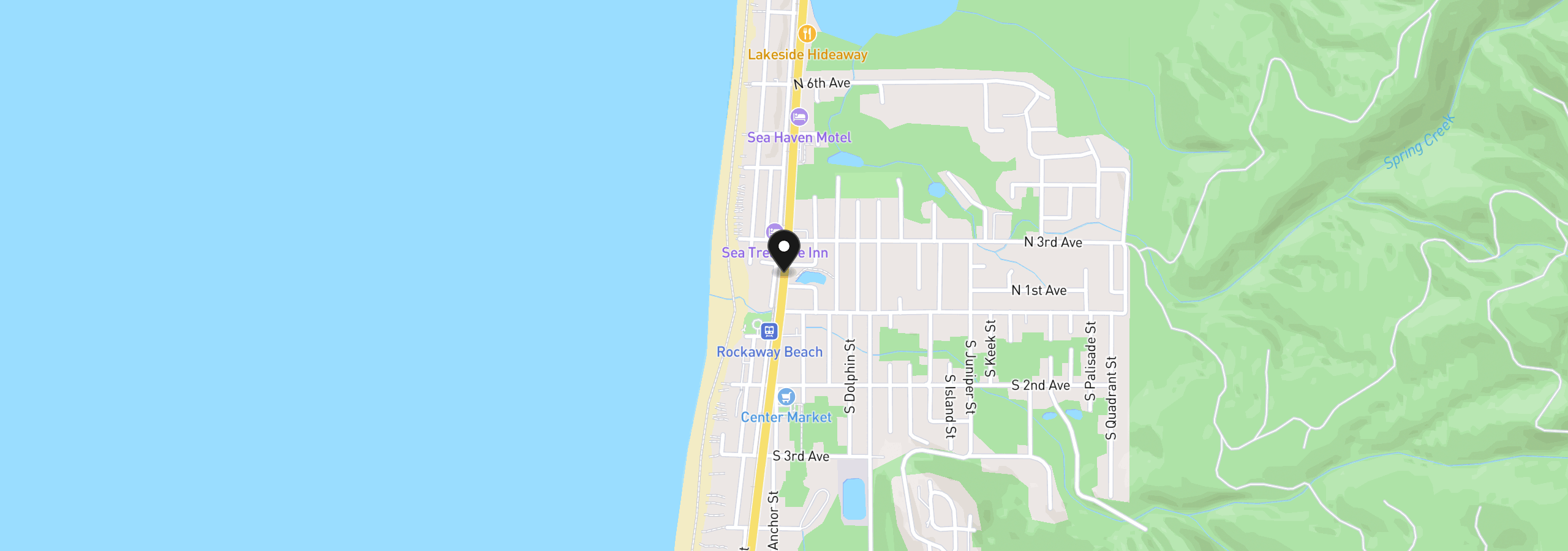 Map showing the location of 22870, Rockaway Beach, OR 97136