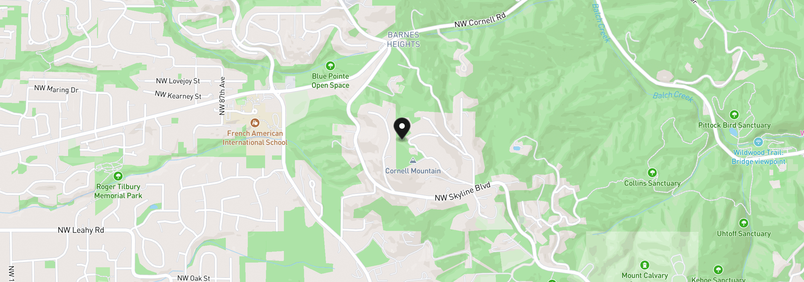 Map showing the location of 0 NW Penridge Rd, Portland, OR 97229