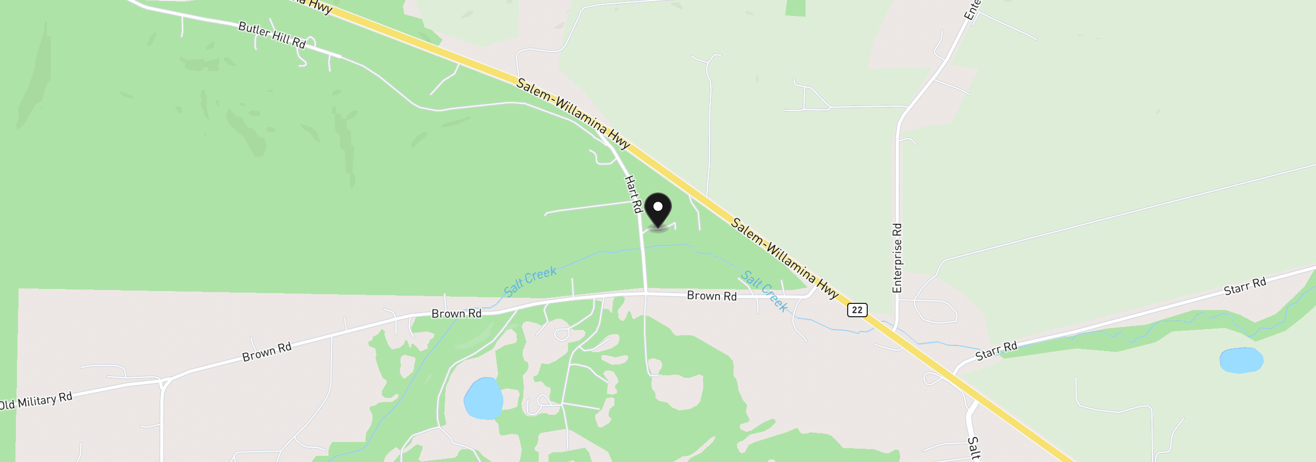 Map showing the location of 4500 Hart Rd, Dallas, OR 97338