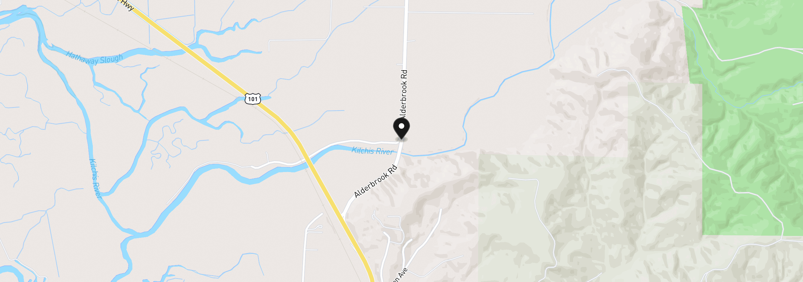 Map showing the location of Tl2400 Alderbrook Rd, Tillamook, OR 97141