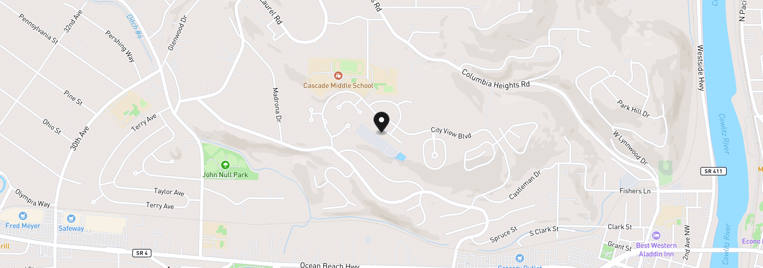 Map showing the location of 31 Alexia Ct, Longview, Wa 98632