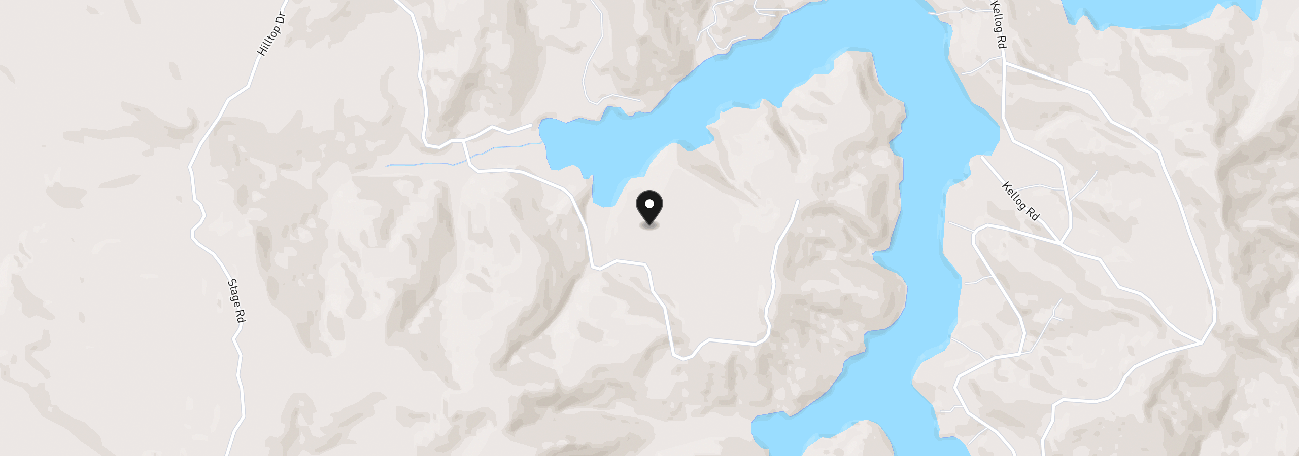 Map showing the location of 3 Hilltop Dr 1500, Lakeside, OR 97449