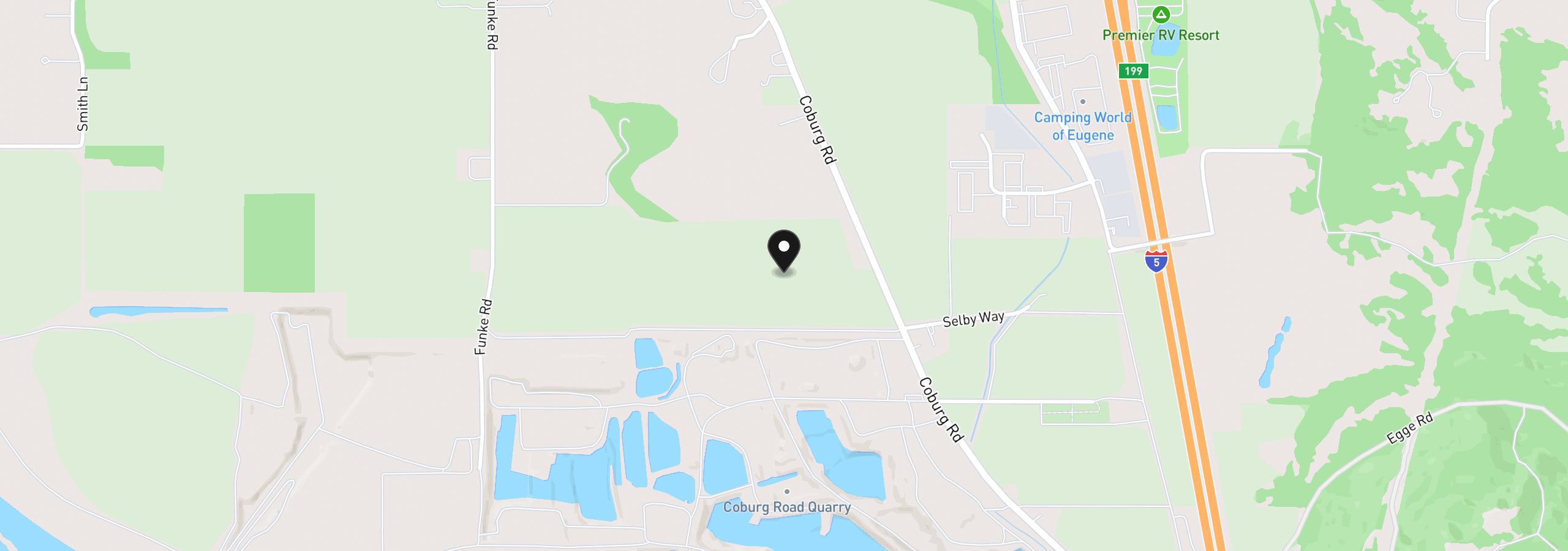 Map showing the location of 90611 Coburg Rd, Eugene, OR 97408