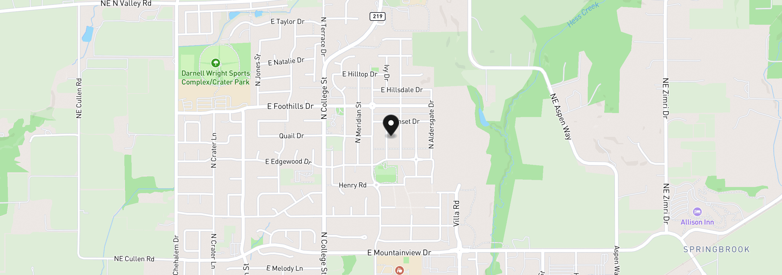 Map showing the location of 3130 N Ivy Dr, Newberg, OR 97132
