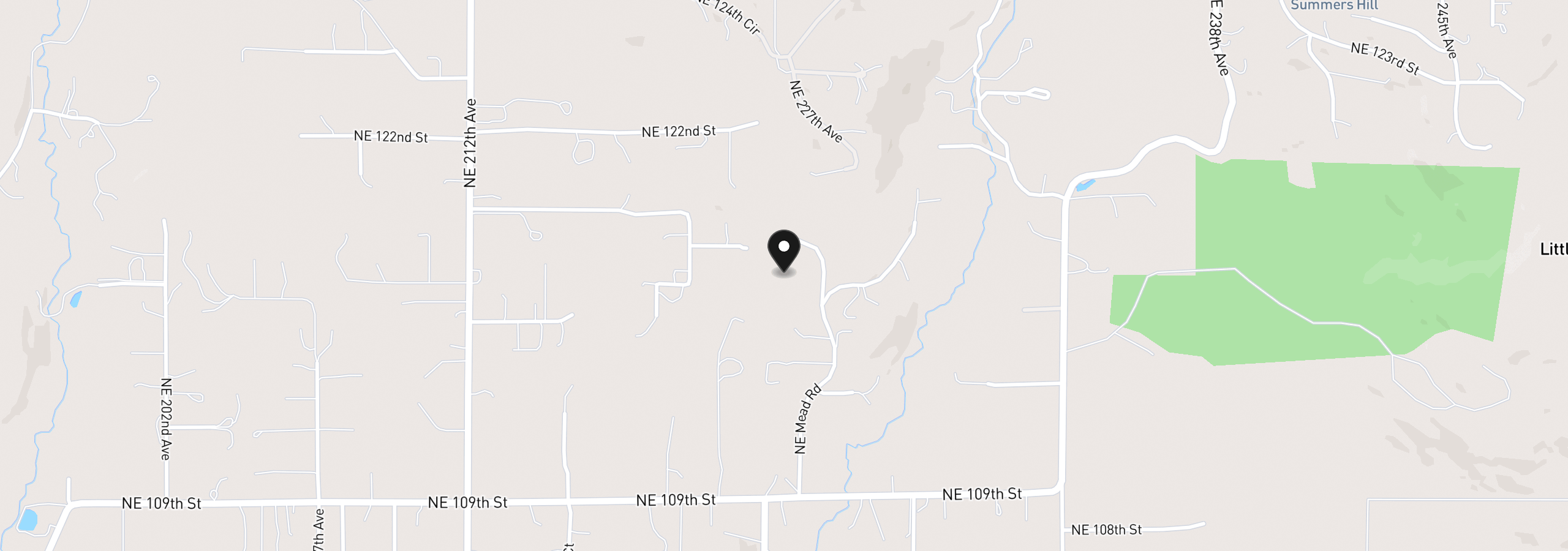 Map showing the location of 22218 NE 116th Cir, Vancouver, Wa 98682