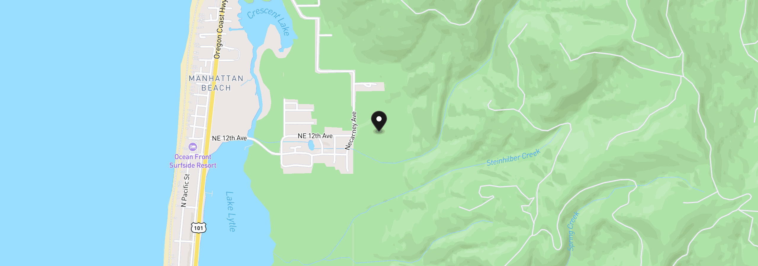 Map showing the location of 07300, Rockaway Beach, OR 97136