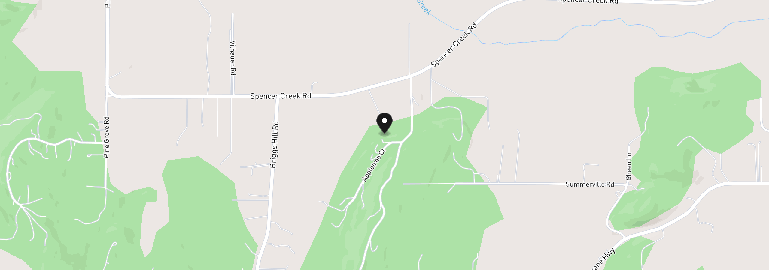 Map showing the location of 85520 Appletree Ct, Eugene, OR 97405