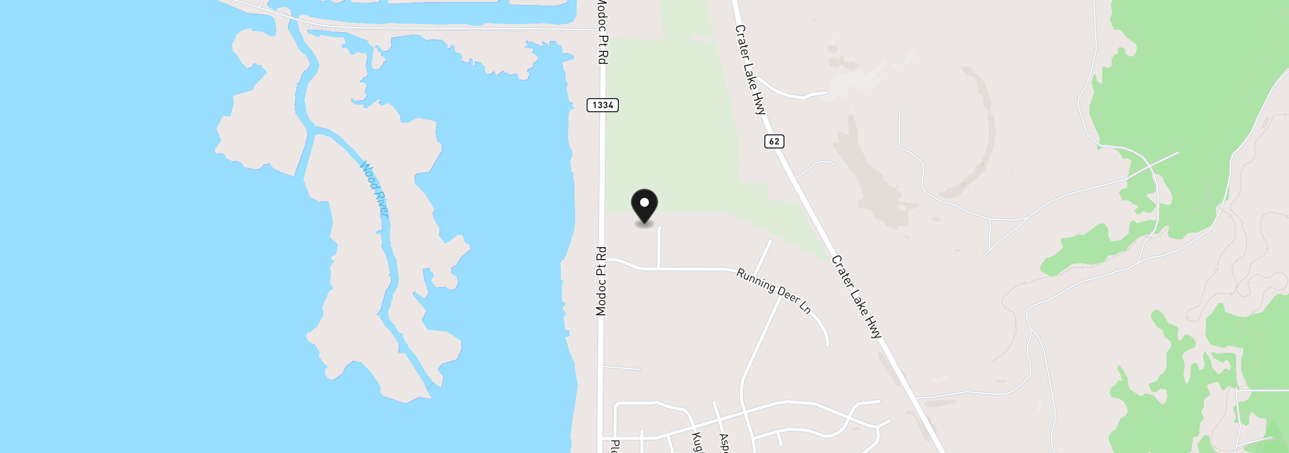 Map showing the location of Skywalker Ln 2, Chiloquin, OR 97624