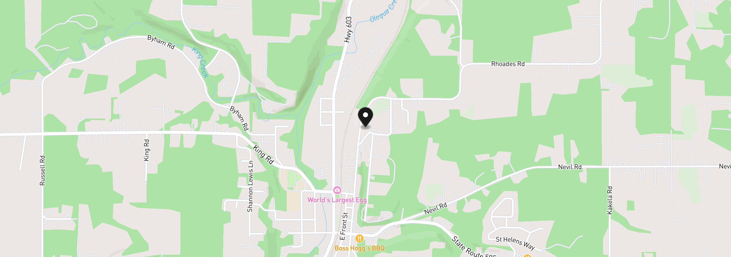 Map showing the location of 0 NE Jabez St, Winlock, Wa 98596