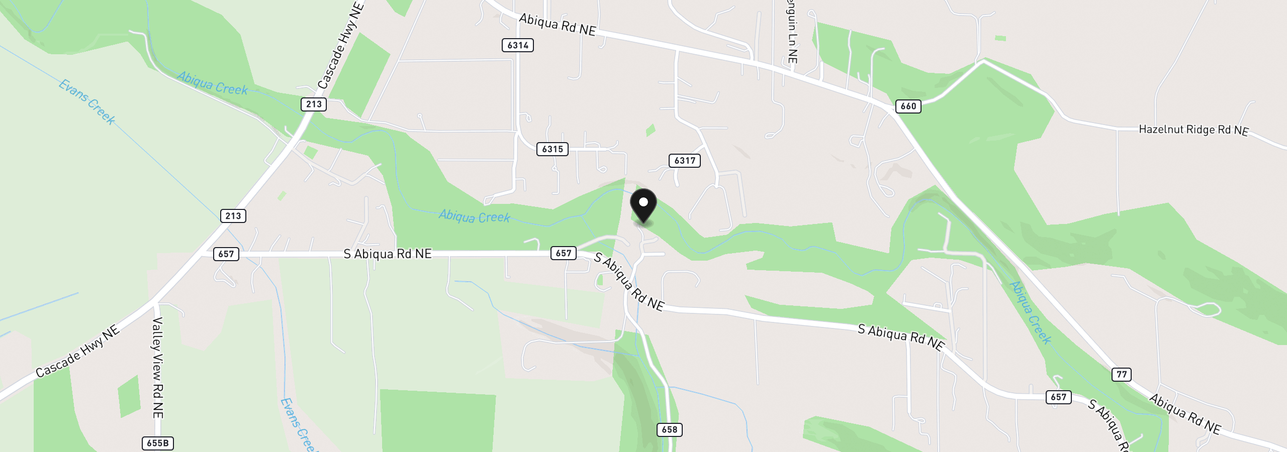 Map showing the location of 6737 Tessa Ln NE, Silverton, OR 97381