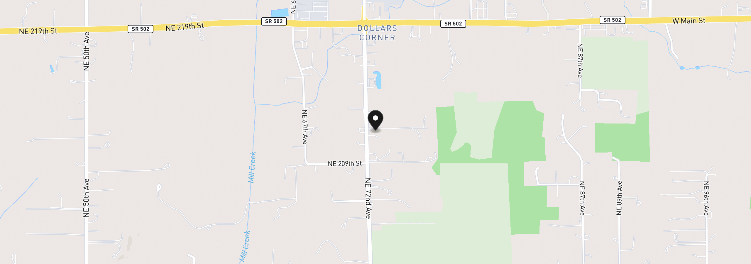 Map showing the location of 7219 NE 211th Cir, Battle Ground, Wa 98604