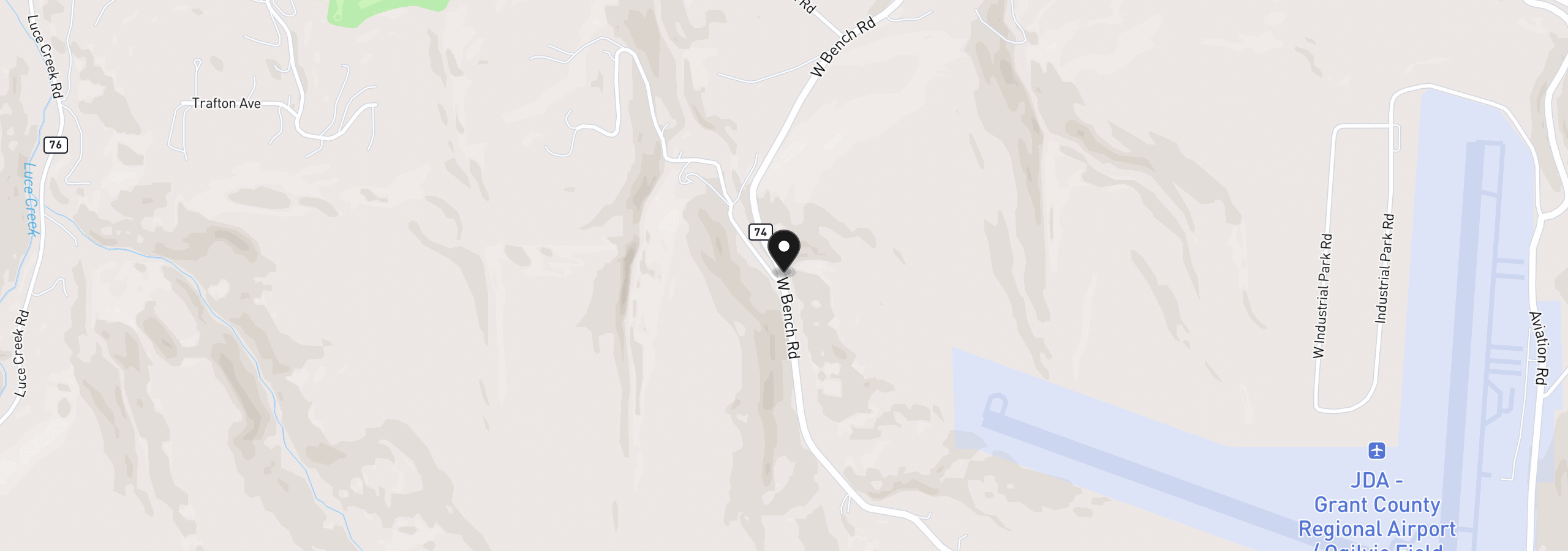 Map showing the location of 27374 Bumpy Rd, John Day, OR 97845